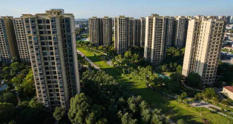 Edificio del gigante inmobiliario Evergrande