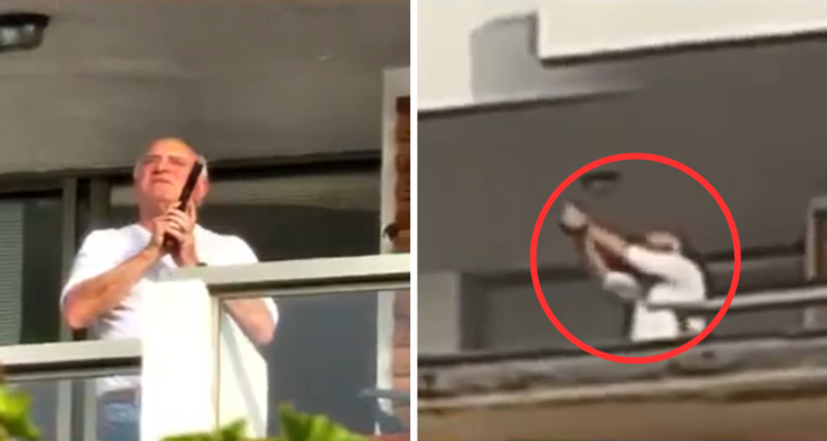 Video lo captó: Denuncian que hombre dispara a aves desde el balcón de su departamento en Algarrobo