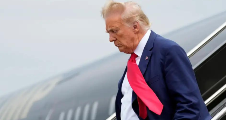 Donald Trump a su llegada a Washington