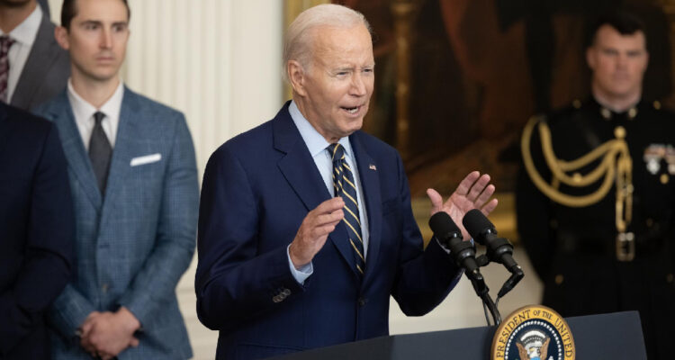Presidente de los Estados Unidos, Joe Biden, en un punto de prensa