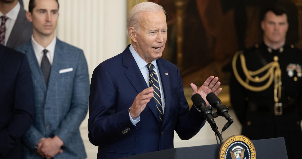 Presidente de los Estados Unidos, Joe Biden, en un punto de prensa