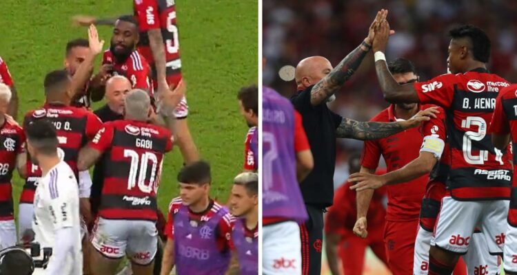 Jorge Sampaoli y Flamengo celebraron el paso a la final de la Copa de Brasil.