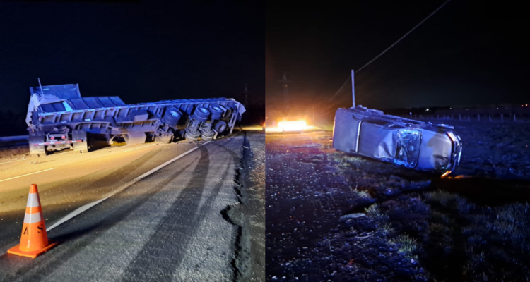 Violento accidente múltiple en plena Ruta 5 Sur en Los Ángeles
