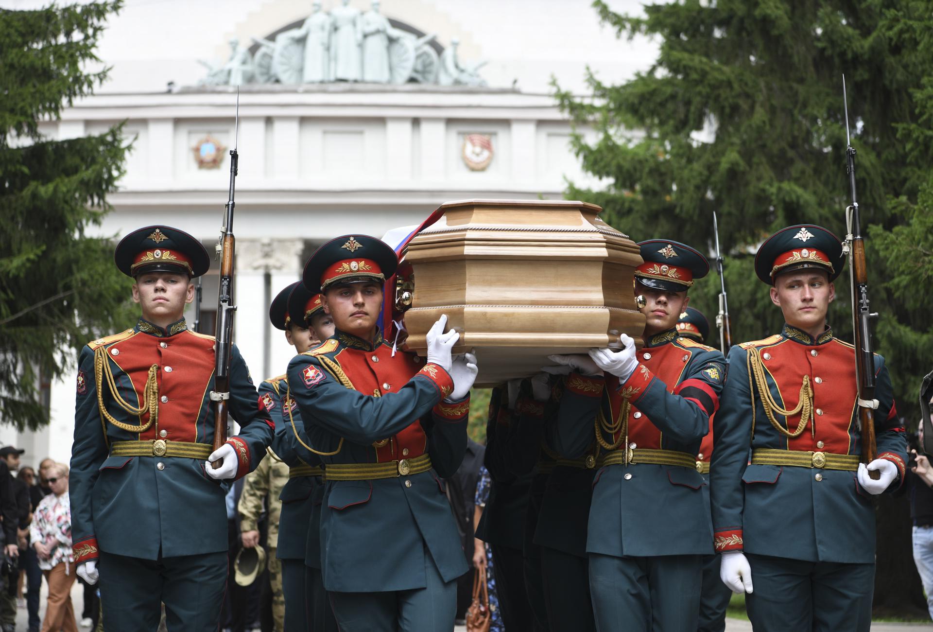 Funeral del fotoperiodista ruso Rostislav Zhuravlev el 28 de julio de 2023