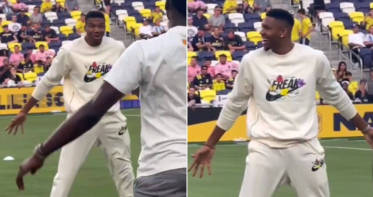Giannis Antetokounmpo celebró como CR7 en la previa de la final contra el equipo de Lionel Messi, el Inter de Miami