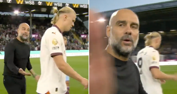 Guardiola estalla contra Haaland y es captado por las cámaras de la Premier.