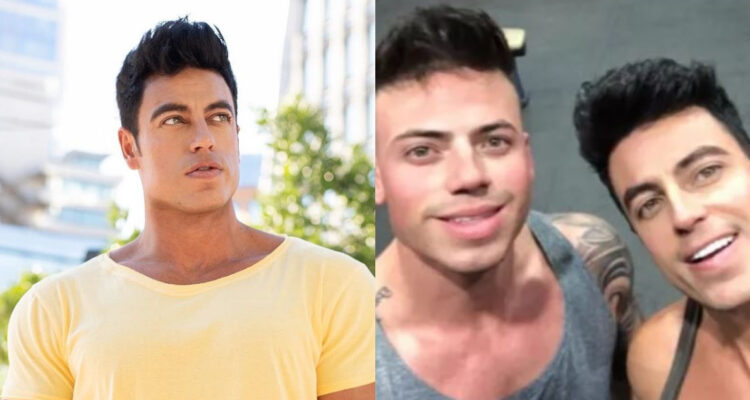 Bruno Zaretti posando junto a su hermano, que sufrió un infarto.