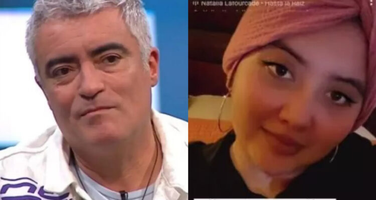 Mauricio Flores hablando de la situación de su hija. A su lado, su hija tras la cirugía.