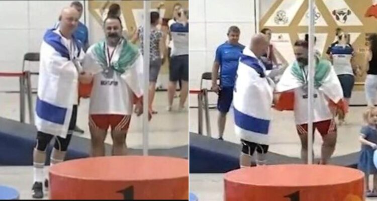 Deportista iraní suspendido de por vida por polémico saludo en podio