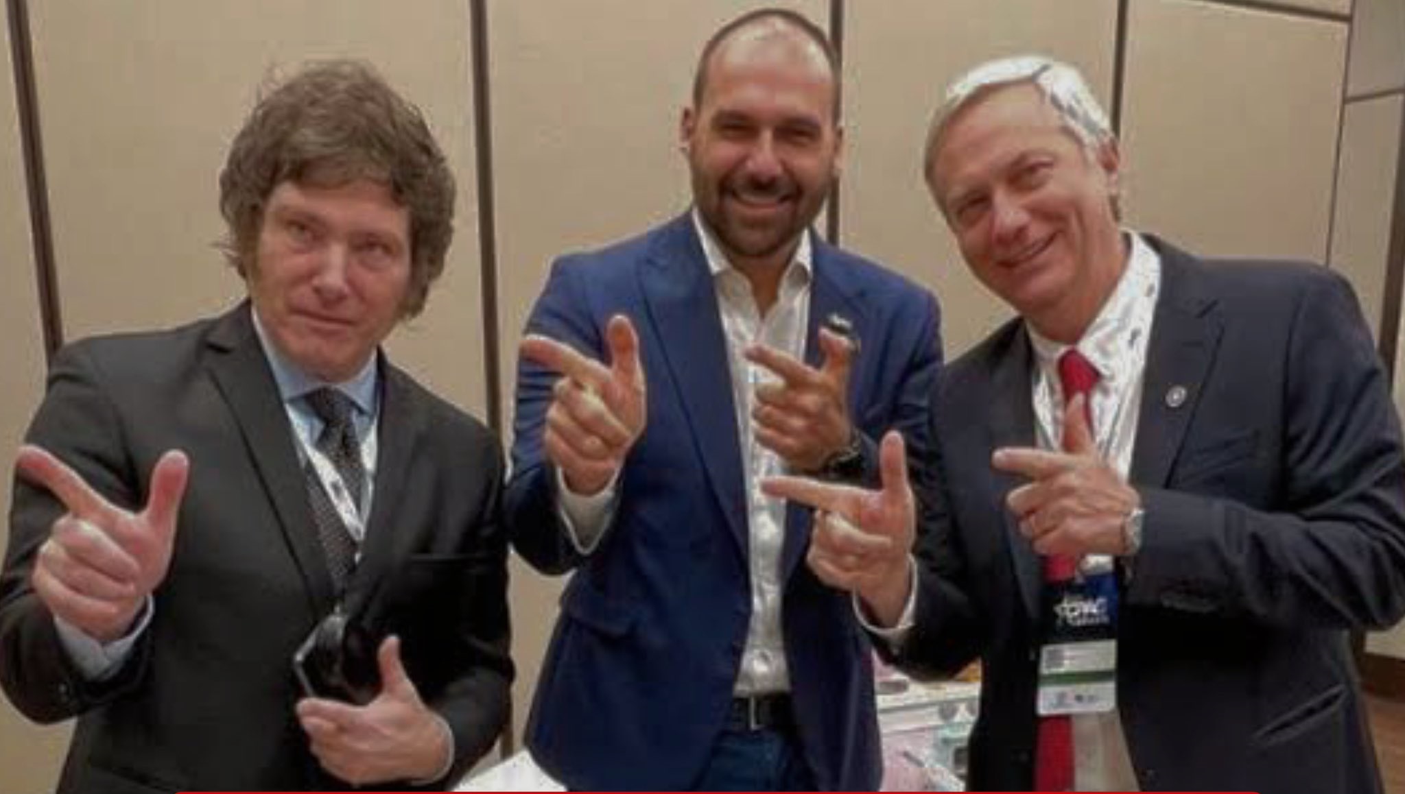 Javier Milei, Eduardo Bolsonaro y José Antonio Kast