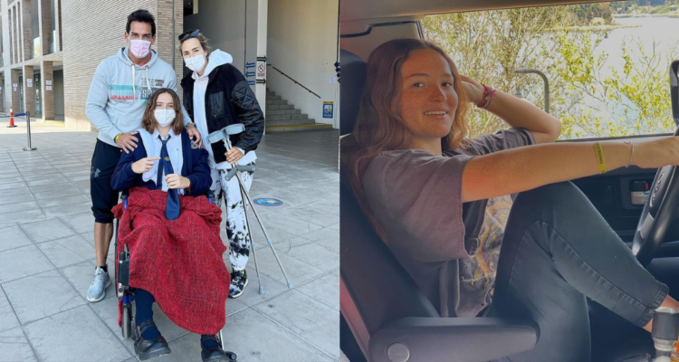 Laura de la Fuente junto a sus padres, Cristian de la Fuente y Angélica Castro