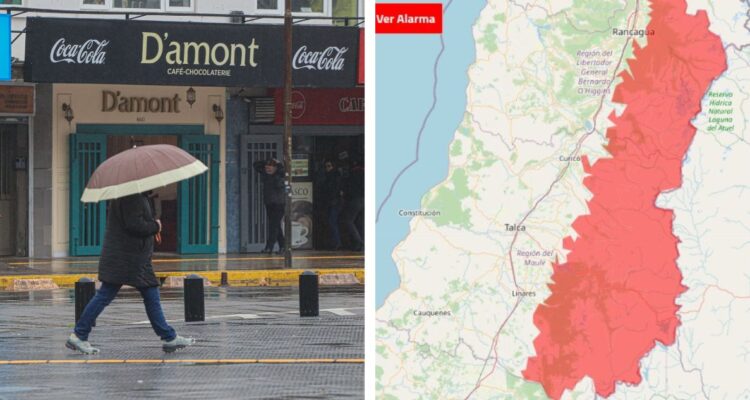 Decretan Alarma Meteorológica por intensas lluvias con isoterma cero alta que dejarán hasta 240 milímetros (mm) de agua caída por río atmosférico.