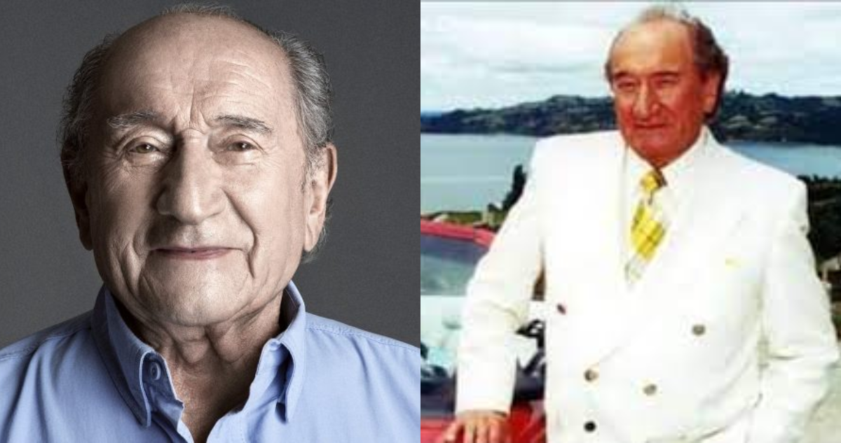 Luis Alarcón (izquierda) y en su personaje de Pedro Chamorro (derecha)