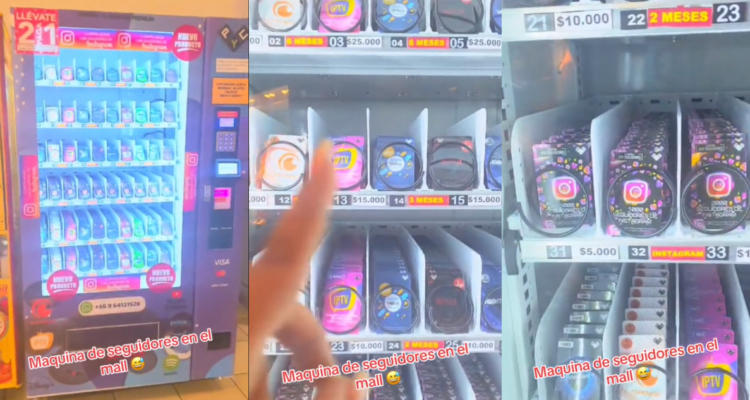 Máquina expendedora para comprar seguidores en Antofagasta, Chile