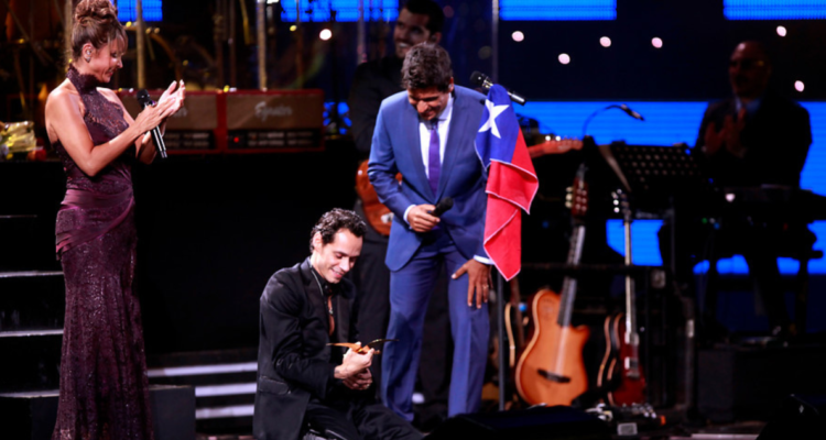 Rafael Araneda y Marc Anthony en Viña 2012