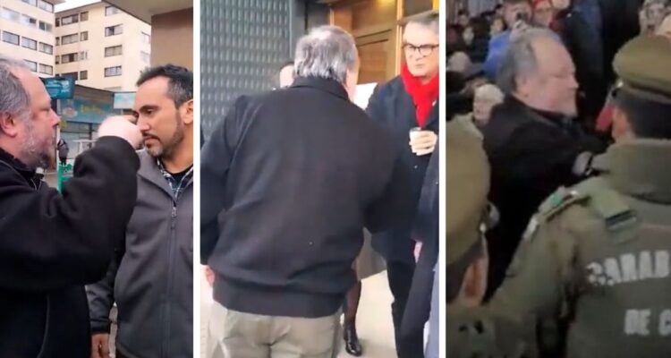 El empresario y varias veces denunciado por violencia, Pedro Pool, debió salir de un acto de Gobierno luego de recibir los gritos de los presentes y encaró al ministro Marcel