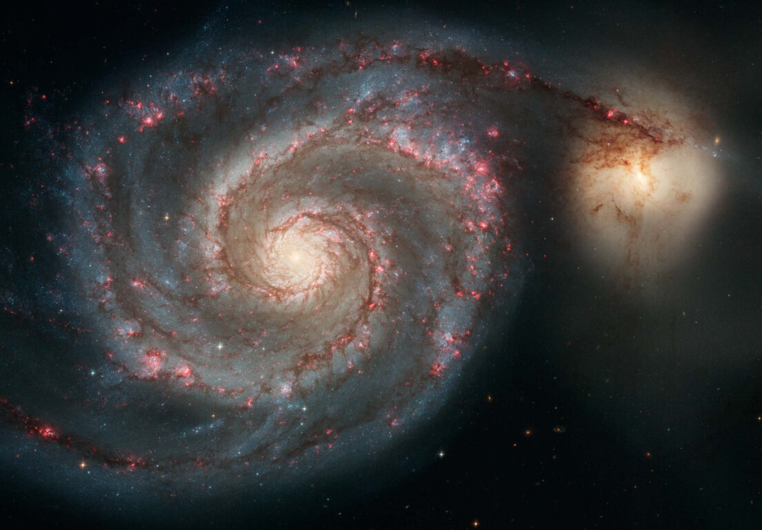 James Webb fotografió la galaxia M51 casi dos décadas después que el Hubble: ¿En qué se diferencian?
