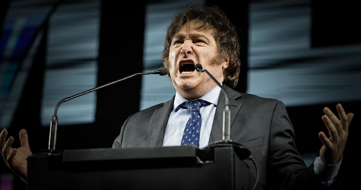 Fotografía del candidato a la presidencia argentina, Javier Milei