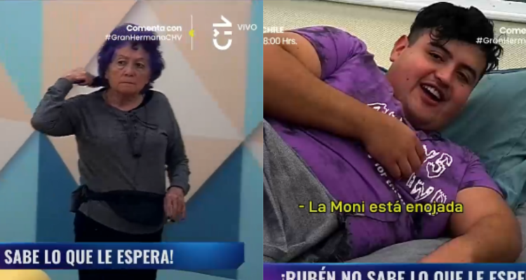 Mónica (izquierda) y Rubén (derecha) en Gran Hermano