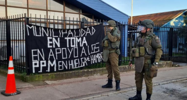 Comunidades de Ercilla se toman el municipio: exigen trasladar a comuneros a cárceles de La Araucanía