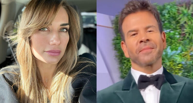 Carola de Moras posa con leve sonrisa en un auto. A su lado, Nacho Gutiérres sonríe al costado.