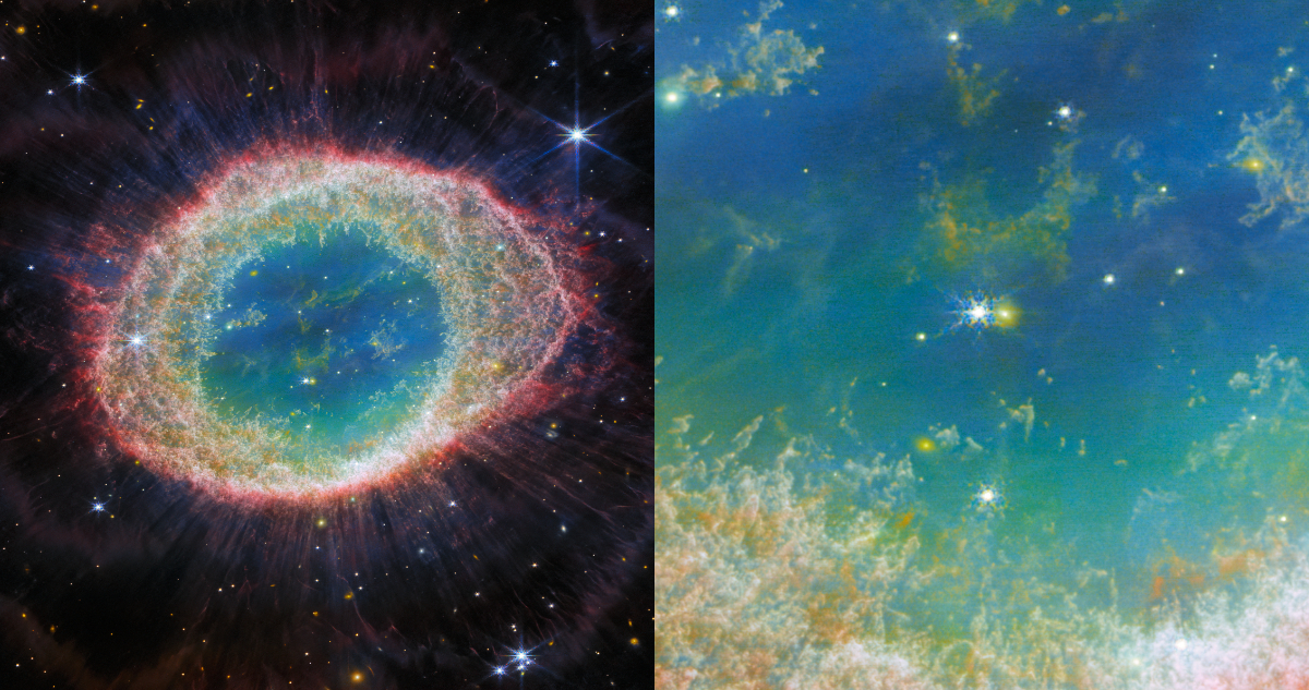 El James Webb tomó la foto más nítida de la Nebulosa del Anillo: una estrella moribunda y su compañero