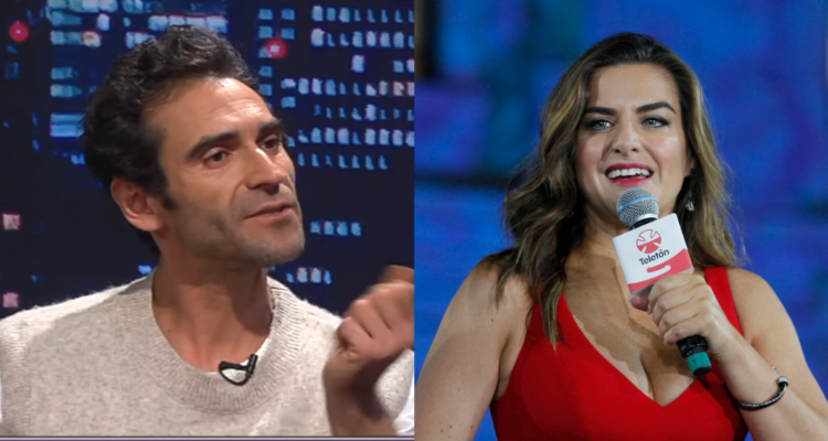 Pablo Cerda en SLB (izquierda) e Ingrid Cruz en la Teletón (derecha) en referencia a episodio de acoso