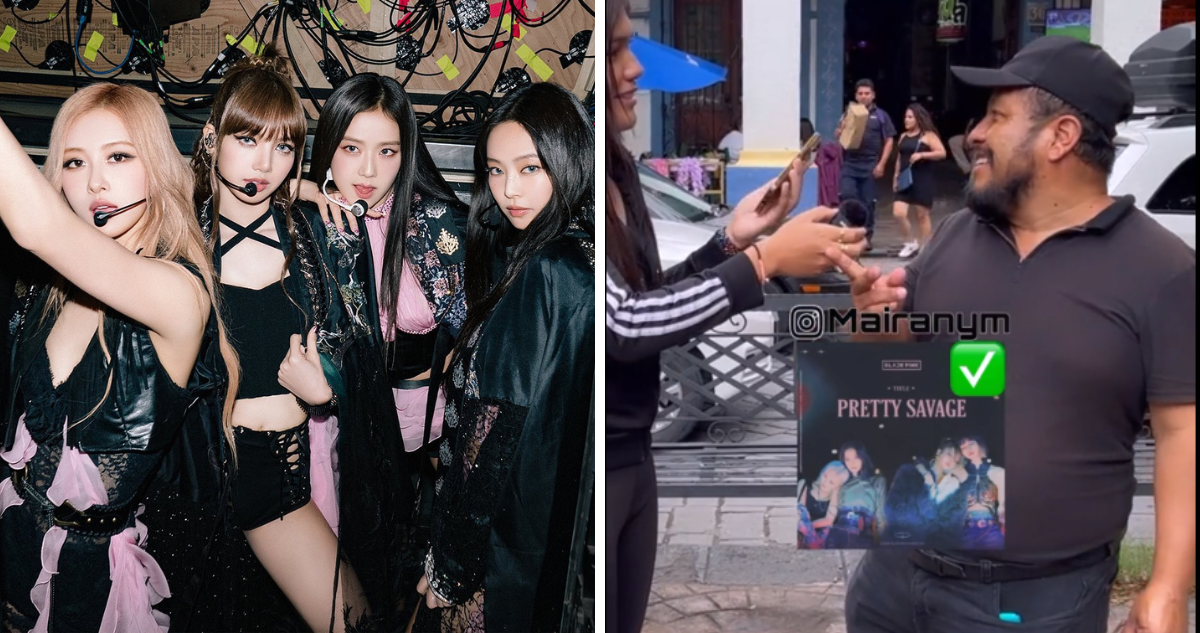 Blackpink (izquierda) y papá blink de reto de tiktok méxico (derecha)