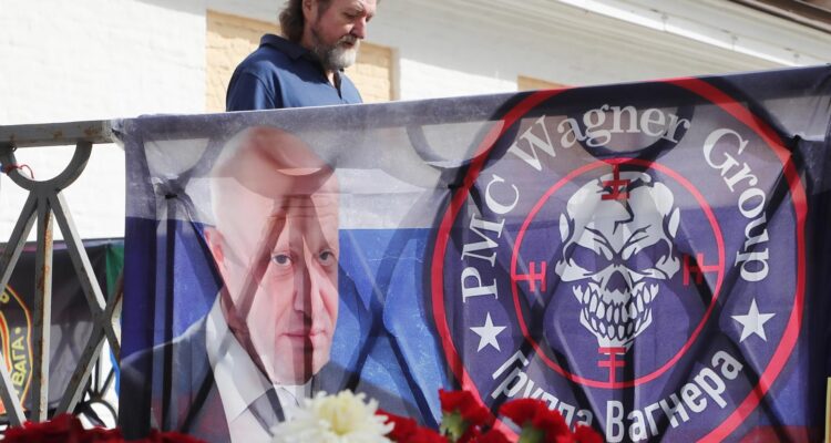 Memorial improvisado en honor a Prigozhin