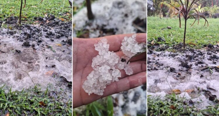 Sorpresa causa entre isleños y turistas caída de granizos en Rapa Nui: Hace una década que no se daba