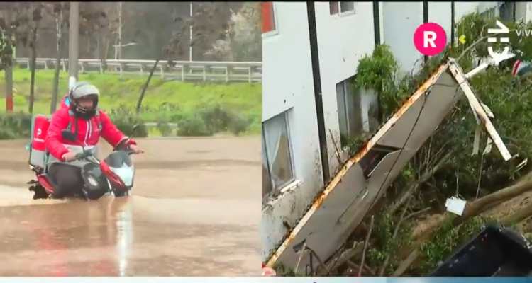 Repartidor de Talca arruina su moto