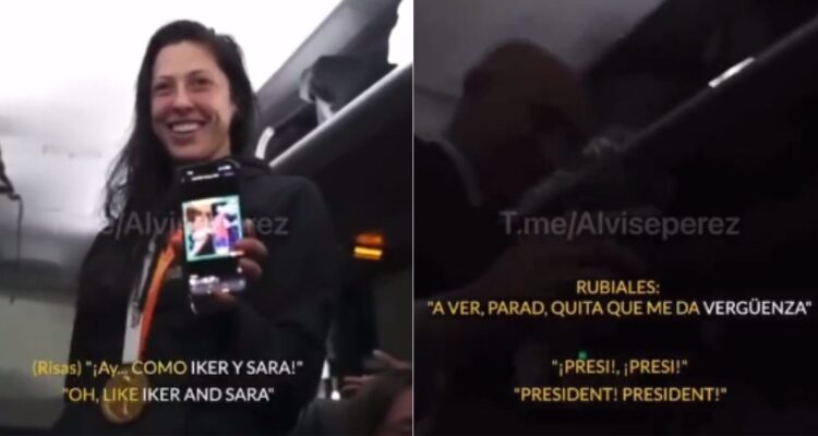 La reacción del bus de España tras el beso de Rubiales a Hermoso en premiación