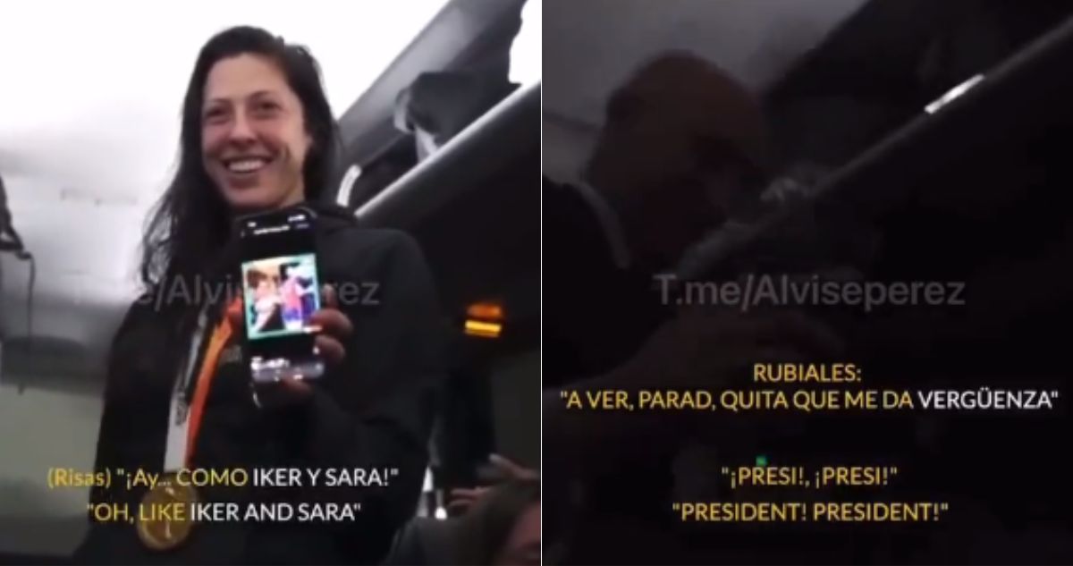 La reacción del bus de España tras el beso de Rubiales a Hermoso en premiación