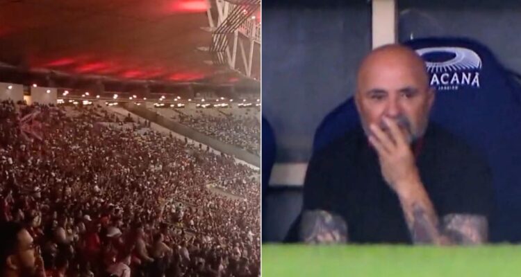 Hinchas del Flamengo en picada contra Sampaoli: todo el Maracaná lo pifió y le gritó “¡burro!”