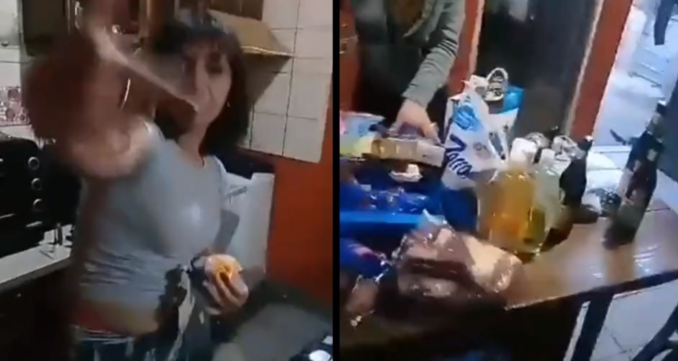Mujeres presumiendo de lo saqueado en Argentina
