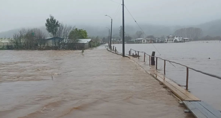 Senapred solicita evacuar sectores de Arauco por desborde del río Pichilo