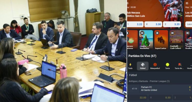 Gamadiel García, del Sifup, y Jaime Pizarro, de Mindep, estuvieron en Cámara para analizar las apuestas deportivas y sus implicancias en los futbolistas y otros deportistas