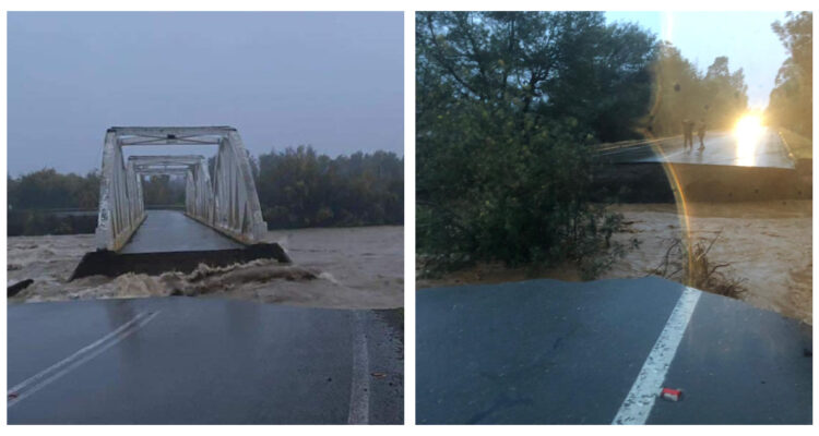 Anegamientos, puentes y rutas cortadas deja sistema frontal en la región del Maule