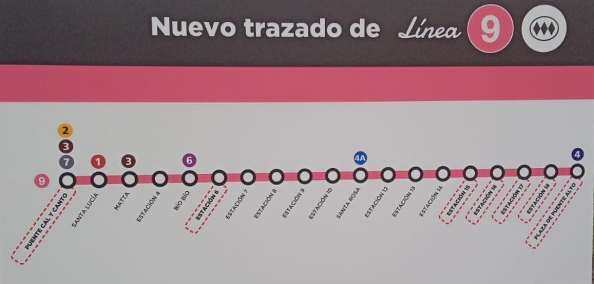 Desde Cal y Canto, cruzando La Legua, La Pintana y Bajos de Mena: las estaciones de Línea 9 del Metro