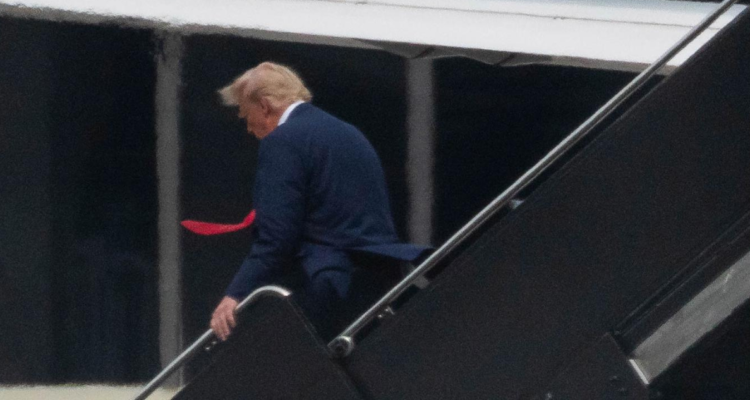 Donald Trump llegando a Washington