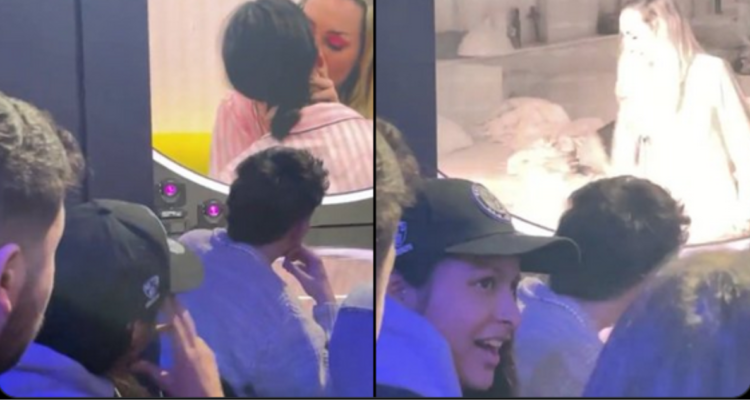 Beso entre Constanza y Fran