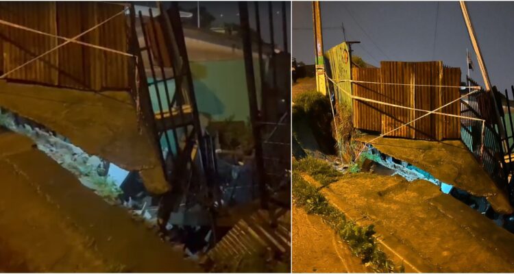 Rescate de adultos y niño por deslizamiento de tierra casa Valparaíso