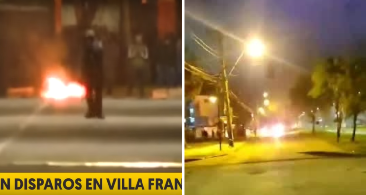 Capturas de ataque a equipos y periodistas de Mega y Canal 13 en Villa Francia a proposito de comunicado de Anatel