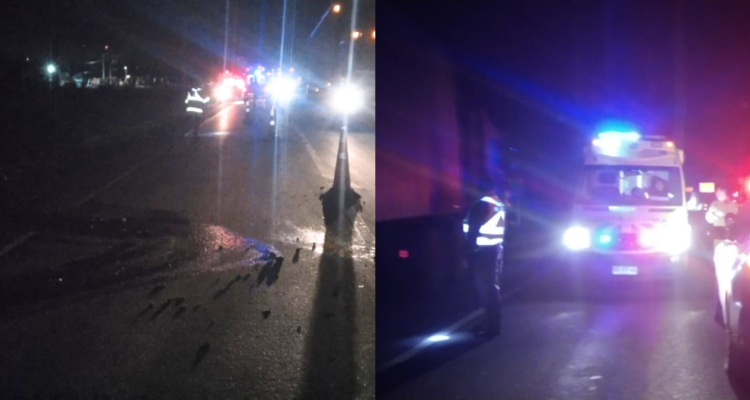 Dos personas lesionadas deja choque de auto contra caballo en ruta de Los Ángeles