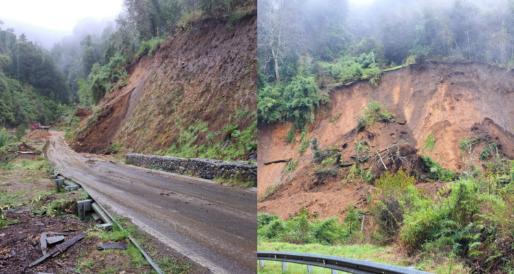 Tras remoción en masa: piden instalar puente mecano en ruta que une Chabranco con Futrono