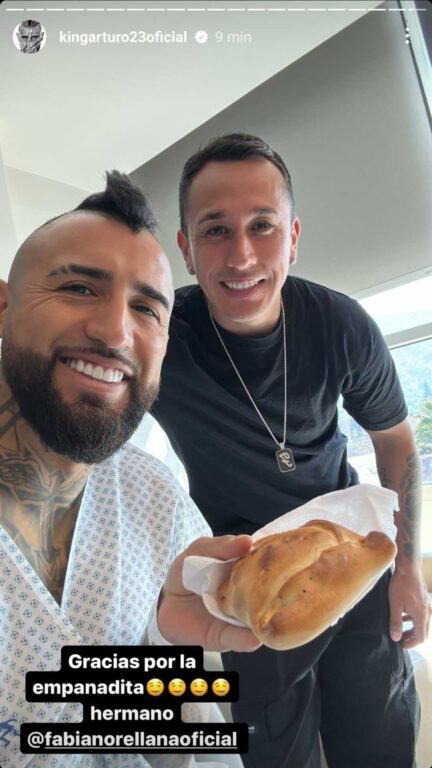 Arturo Vidal and Fabian Orellana