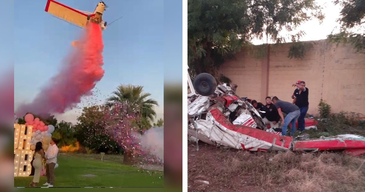 El video del piloto que estrelló su avioneta en medio de baby shower en el que fue contratado en México