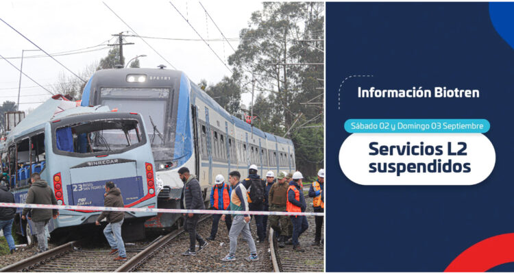 Biotren informa líneas que no operarán este sábado y domingo tras accidente con microbús