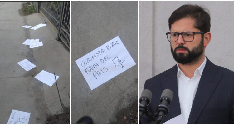 “No me amedrentan”: Boric denuncia que “grupo ultra derecha” lanzó panfletos en el hogar de sus padres