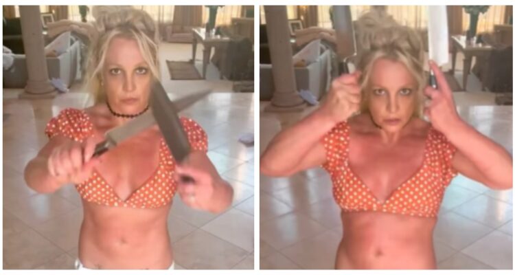 Britney Spears preocupa a fans tras peligroso baile con cuchillos: estarían escondidos en toda su casa